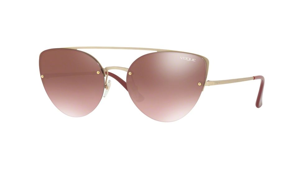 Vogue VO4074S Single Vision Prescription Sunglasses VO4074S-848-H8-57 - Lens Diameter 57 mm, Frame Color Matte Pale Gold