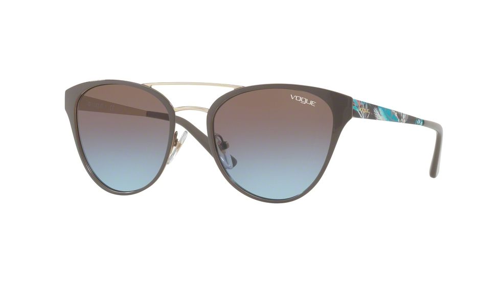 Vogue VO4078S Single Vision Prescription Sunglasses VO4078S-507148-53 - Lens Diameter 53 mm, Frame Color Turtledove/pale Gold