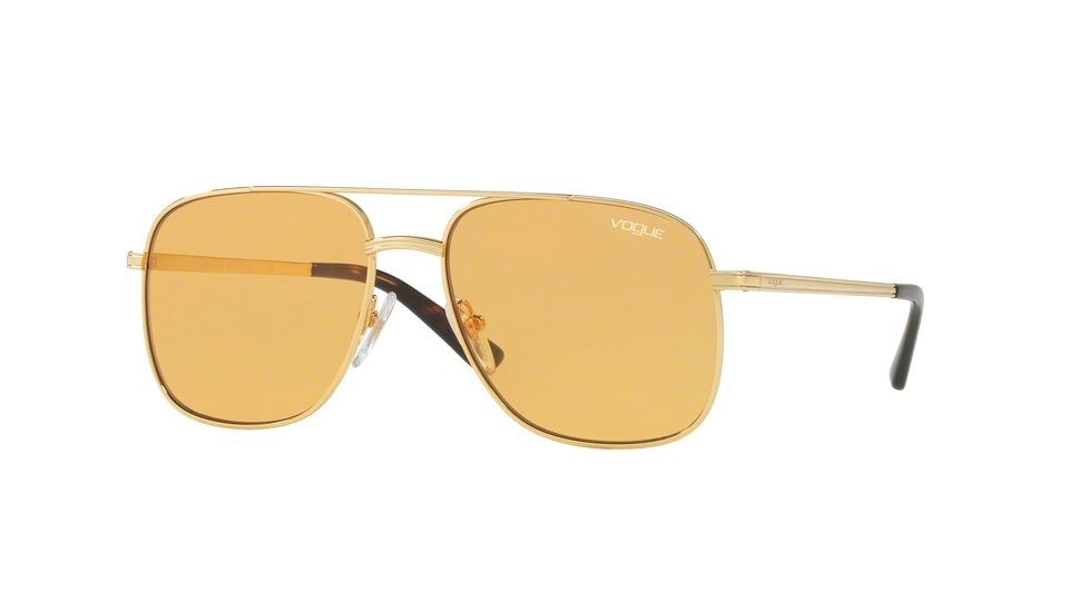 Vogue VO4083S Single Vision Prescription Sunglasses VO4083S-280-7-55 - Lens Diameter 55 mm, Frame Color Gold