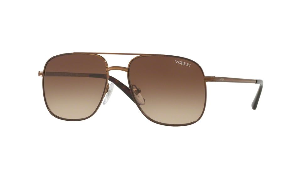 Vogue VO4083S Single Vision Prescription Sunglasses VO4083S-507413-55 - Lens Diameter 55 mm, Frame Color Copper / Light Brown