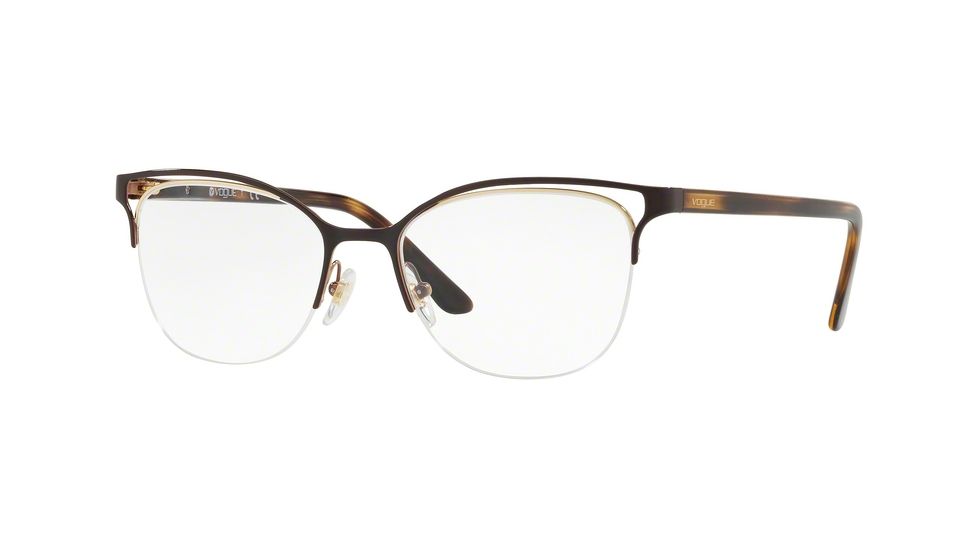 Vogue VO4087 Eyeglass Frames 997-51 - Brown/Pale Gold Frame