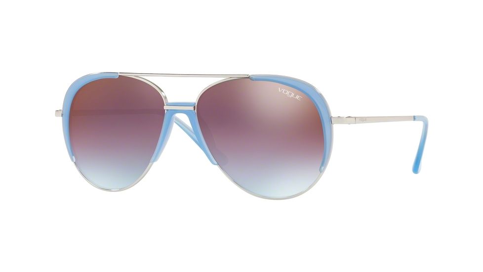 Vogue VO4097S Progressive Prescription Sunglasses VO4097S-323-H7-58 - Lens Diameter 58 mm, Frame Color Silver