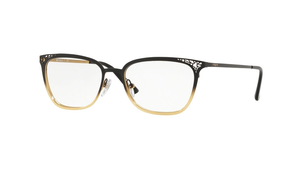 Vogue VO4103 Eyeglass Frames 352-50 - Top Black Gradient On Gold Frame