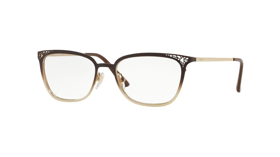 Vogue VO4103 Eyeglass Frames 997-50 - Top Brown Grad On Pale Gold Frame