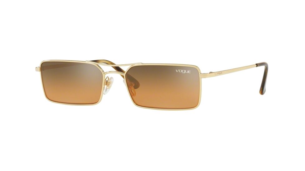 Vogue VO4106S Progressive Prescription Sunglasses VO4106S-848-7H-55 - Lens Diameter 55 mm, Frame Color Pale Gold