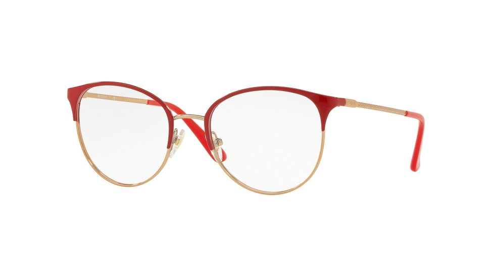 Vogue VO4108 Bifocal Prescription Eyeglasses, 49mm, Red/Rose Gold, VO4108-5100-49-BI