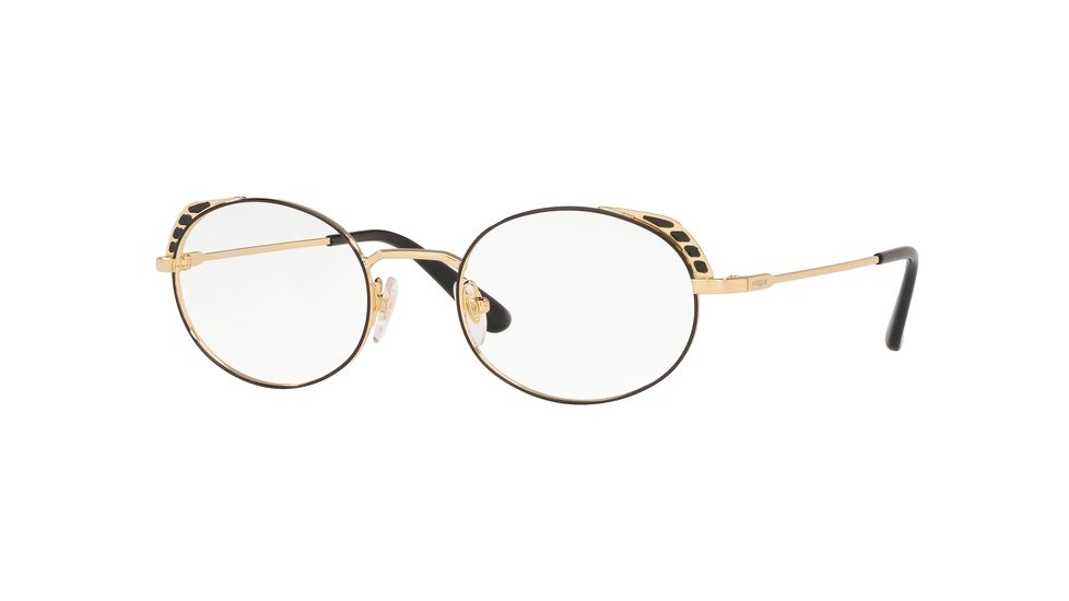 Vogue VO4132 Prescription Eyeglasses, 48mm, Gold/Black, VO4132-280-48-SV