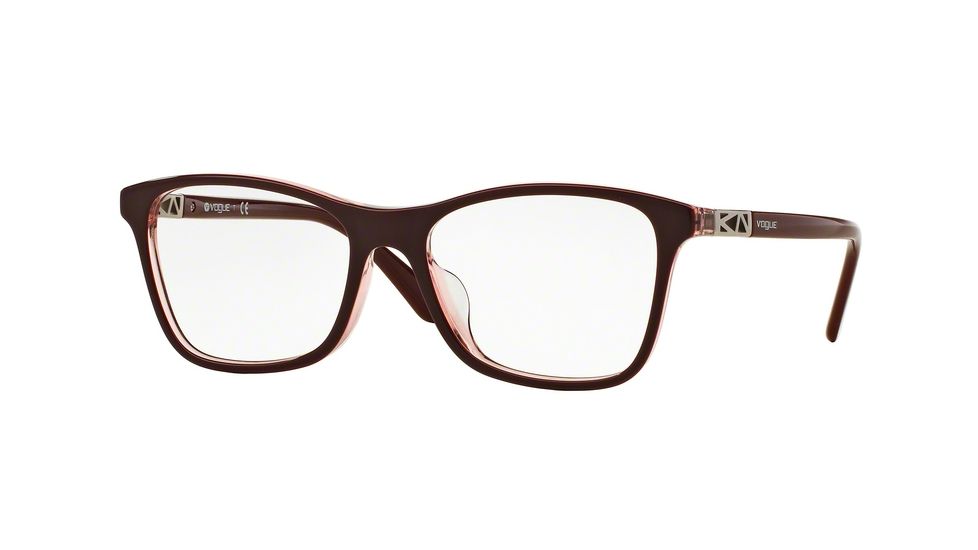 Vogue VO5028F Bifocal Prescription Eyeglasses 2387-54 - Top Dk Bordeaux/pink Transp Frame