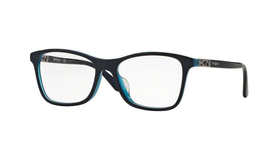 Vogue VO5028F Bifocal Prescription Eyeglasses 2388-54 - Top Dark Blue/blue Transp Frame