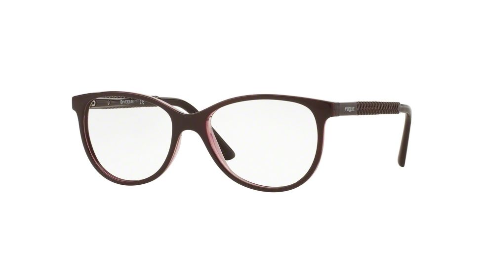 Vogue VO5030 Bifocal Prescription Eyeglasses 2262-51 - Top Bordeaux/transparent Pink Frame