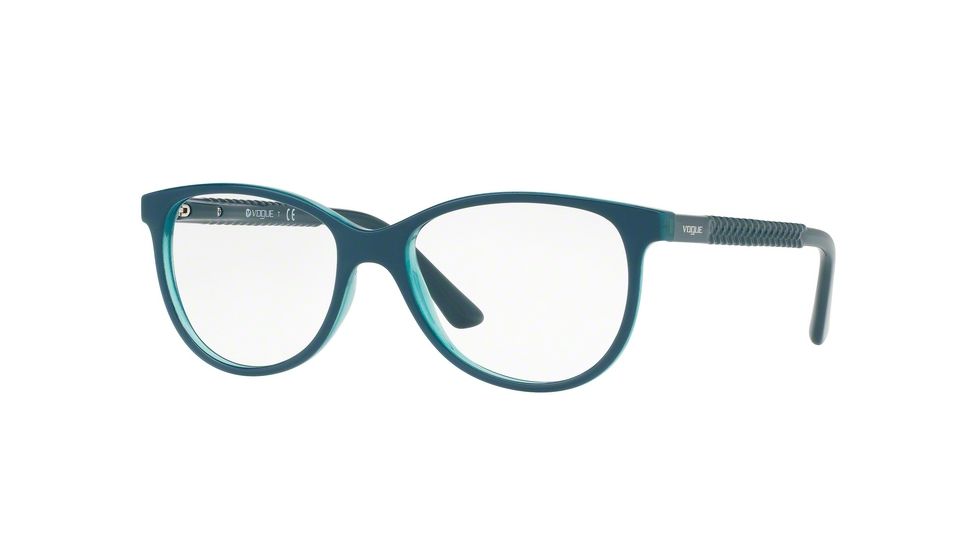 Vogue VO5030 Bifocal Prescription Eyeglasses 2469-51 - Top Petroleum/green Transp Frame