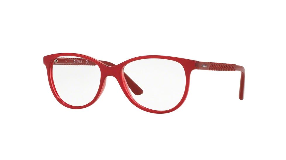 Vogue VO5030 Bifocal Prescription Eyeglasses 2470-53 - Top Red/red Transparent Frame
