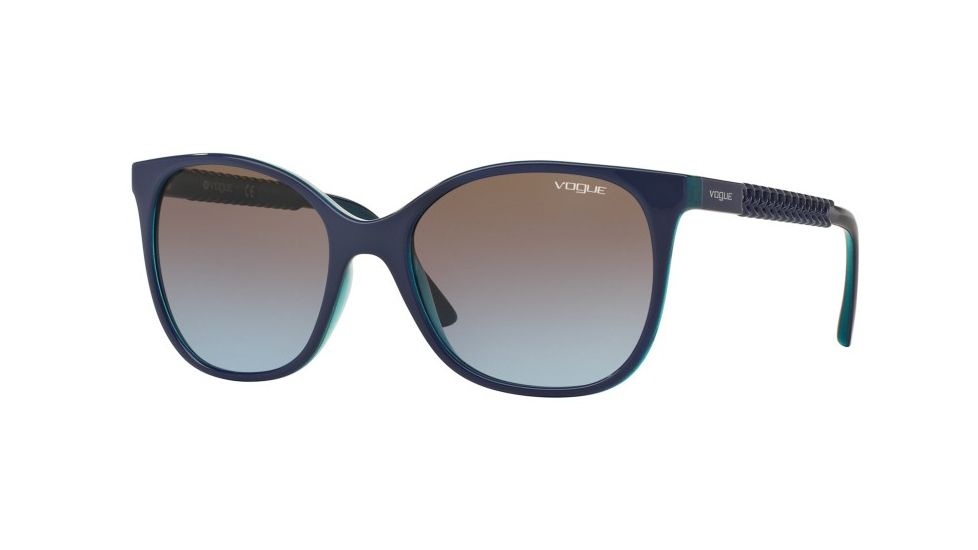 Vogue VO5032S Single Vision Prescription Sunglasses VO5032S-238348-54 - Lens Diameter 54 mm, Frame Color Top Bluette/azure Transp