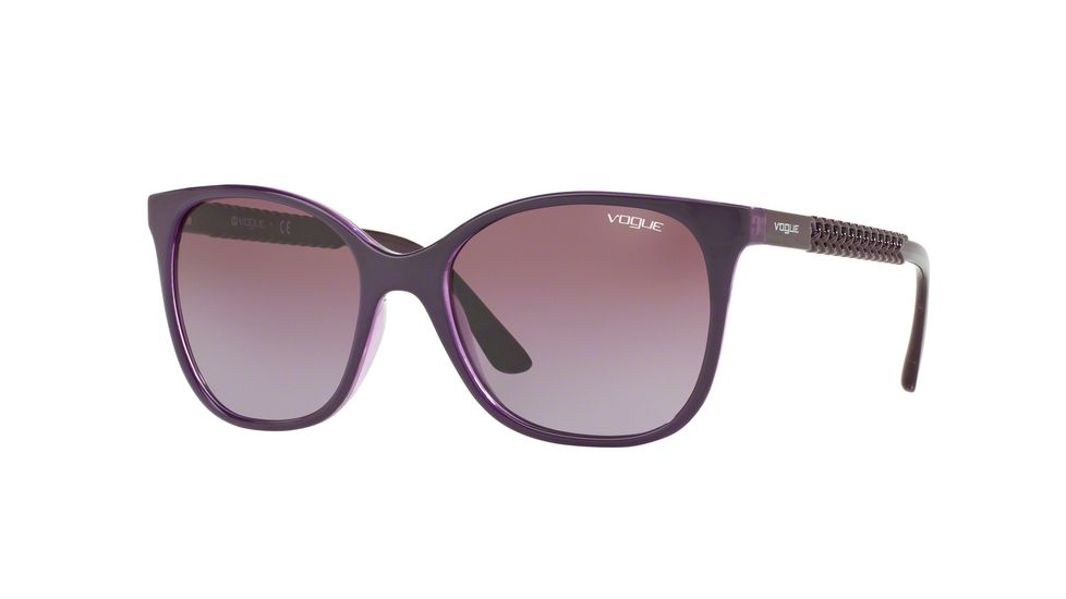 Vogue VO5032S Single Vision Prescription Sunglasses VO5032S-24098H-54 - Lens Diameter 54 mm, Frame Color Top Violet/violet Transp