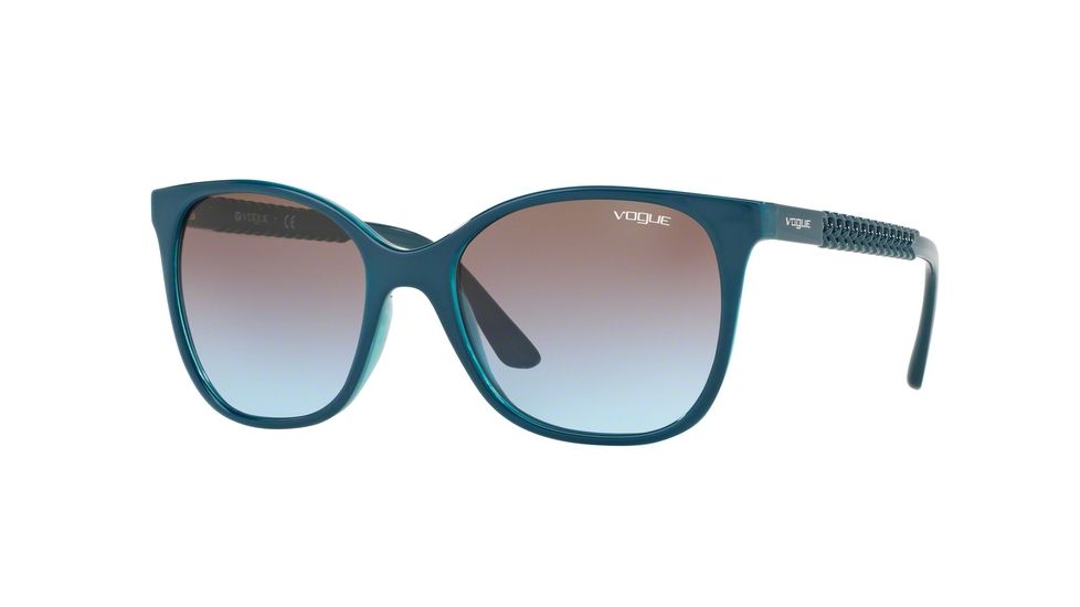 Vogue VO5032S Single Vision Prescription Sunglasses VO5032S-246948-54 - Lens Diameter 54 mm, Frame Color Top Petroleum/trasp Green