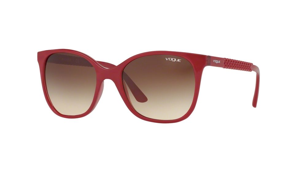 Vogue VO5032S Single Vision Prescription Sunglasses VO5032S-247013-54 - Lens Diameter 54 mm, Frame Color Top Red/transp Red