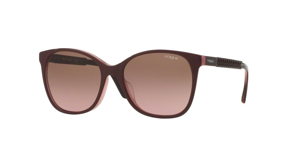 Vogue VO5032SF Single Vision Prescription Sunglasses VO5032SF-226214-54 - Lens Diameter 54 mm, Frame Color Top Bordeaux/transparent Pink