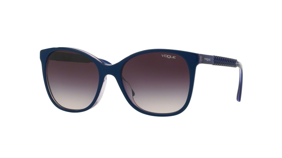 Vogue VO5032SF Single Vision Prescription Sunglasses VO5032SF-238436-54 - Lens Diameter 54 mm, Frame Color Top Dark Blue/violet Transp