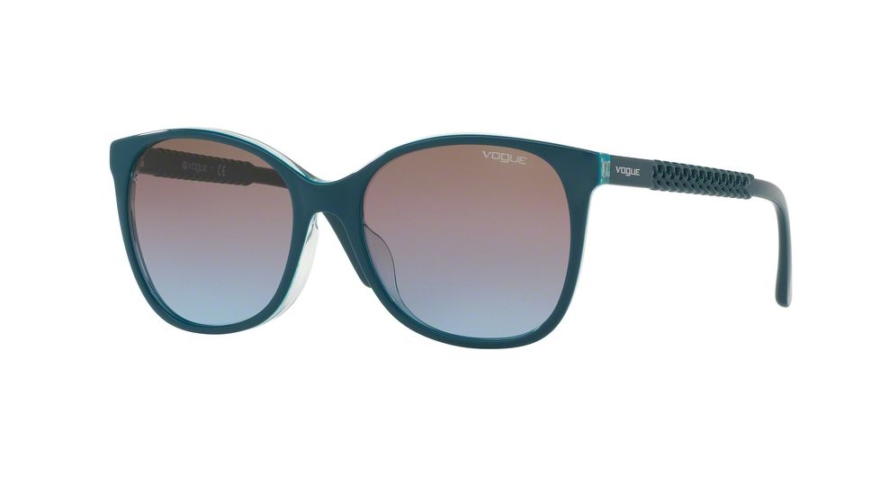 Vogue VO5032SF Single Vision Prescription Sunglasses VO5032SF-249348-54 - Lens Diameter 54 mm, Frame Color Top Green/green/opal Green