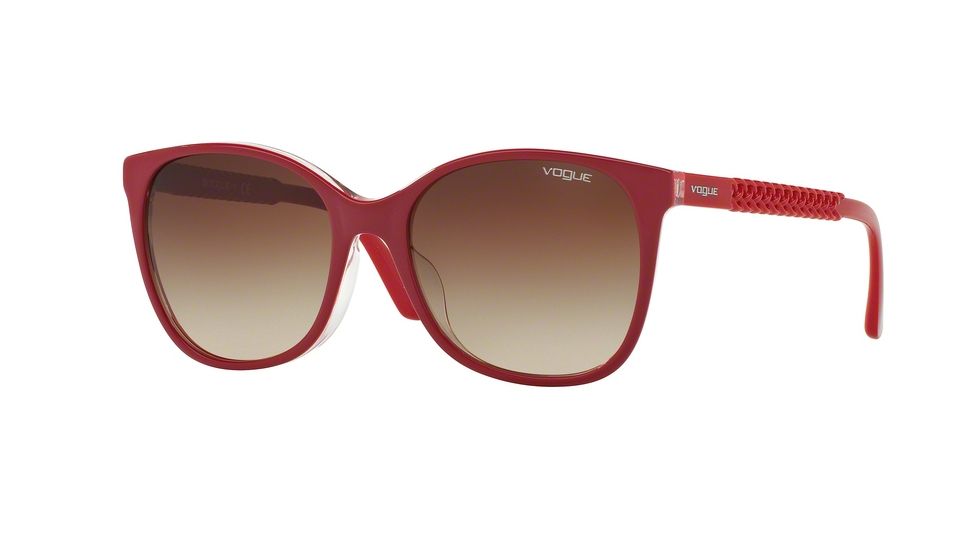 Vogue VO5032SF Single Vision Prescription Sunglasses VO5032SF-249413-54 - Lens Diameter 54 mm, Frame Color Top Red/red/opal Pink