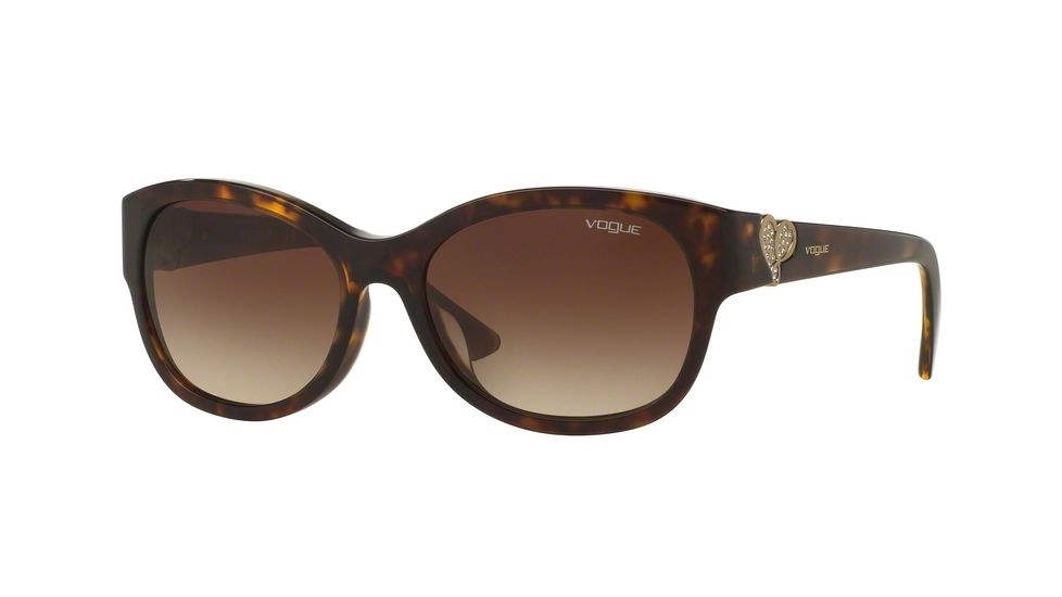 Vogue VO5034BF Single Vision Prescription Sunglasses VO5034BF-W65613-56 - Lens Diameter 56 mm, Frame Color Dark Havana