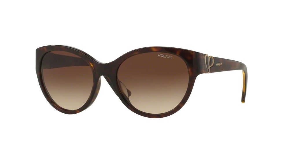 Vogue VO5035SF Single Vision Prescription Sunglasses VO5035SF-W65613-56 - Lens Diameter 56 mm, Frame Color Dark Havana