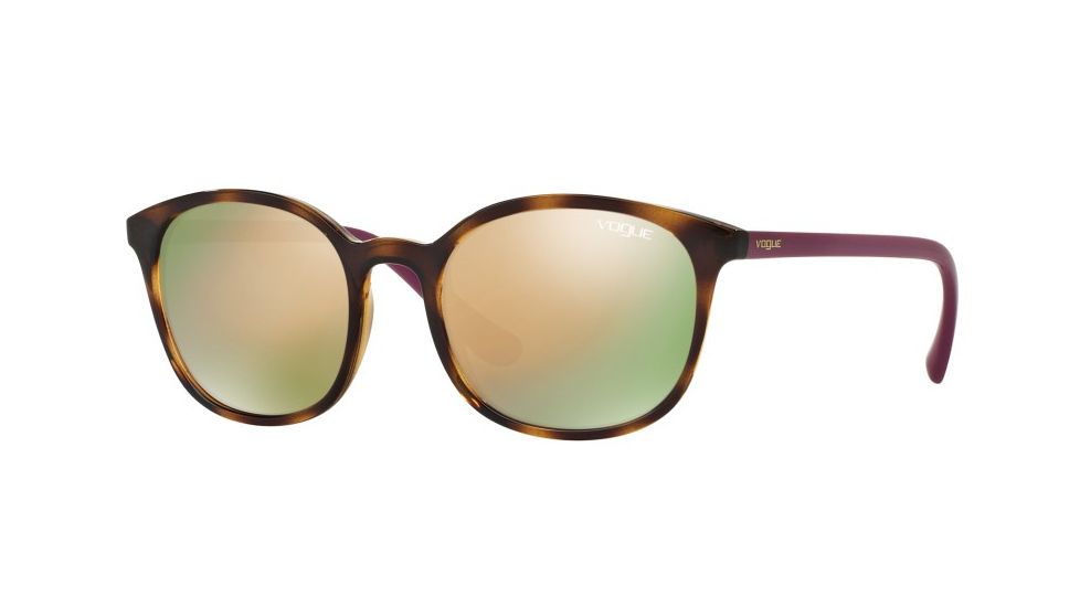Vogue VO5051S Single Vision Prescription Sunglasses VO5051S-W6565R-52 - Lens Diameter 52 mm, Frame Color Dark Havana