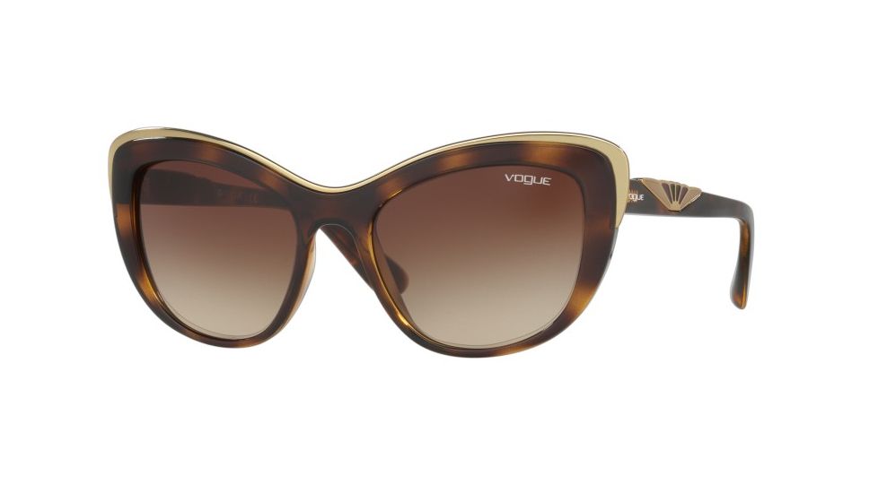Vogue VO5054S Single Vision Prescription Sunglasses VO5054S-W65613-53 - Lens Diameter 53 mm, Frame Color Havana