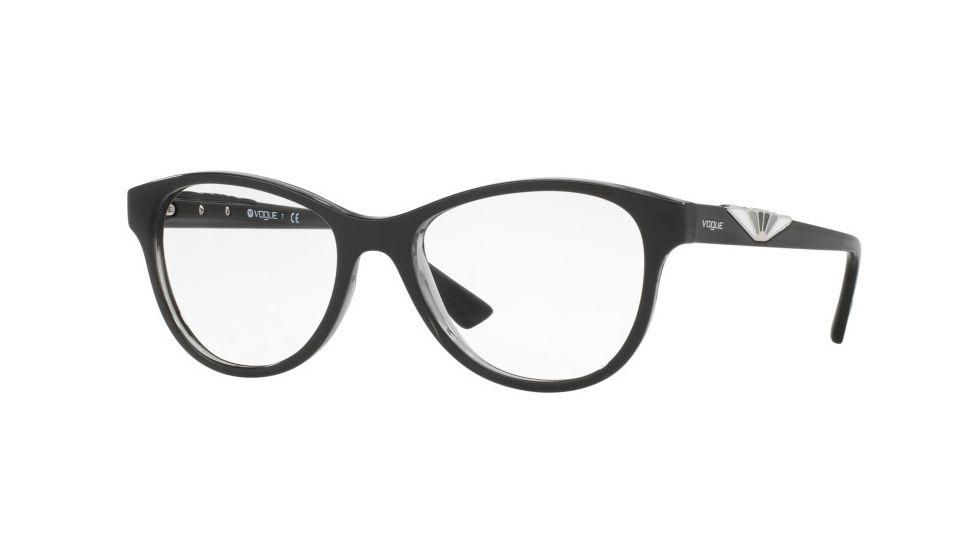 Vogue VO5055F Eyeglass Frames 2385-54 - Top Black/grey Transparent Frame