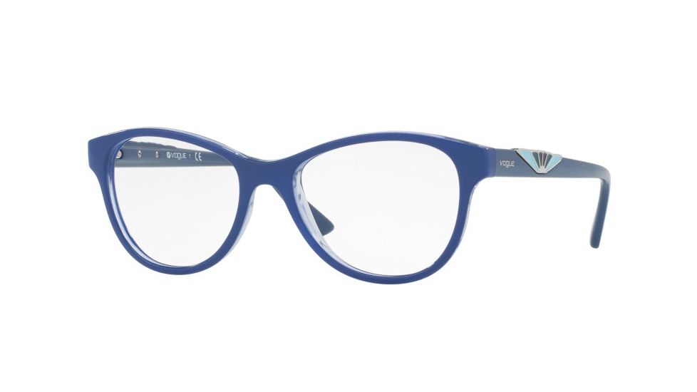Vogue VO5055F Eyeglass Frames 2407-54 - Top Bluette/bluette Trasp Frame