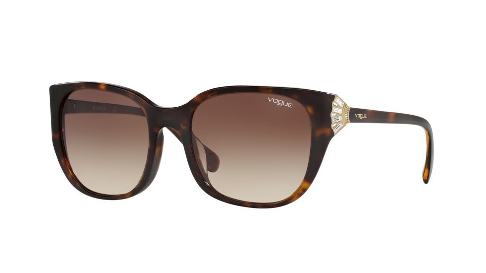 Vogue VO5061BF Single Vision Prescription Sunglasses VO5061BF-W65613-55 - Lens Diameter 55 mm, Frame Color Havana