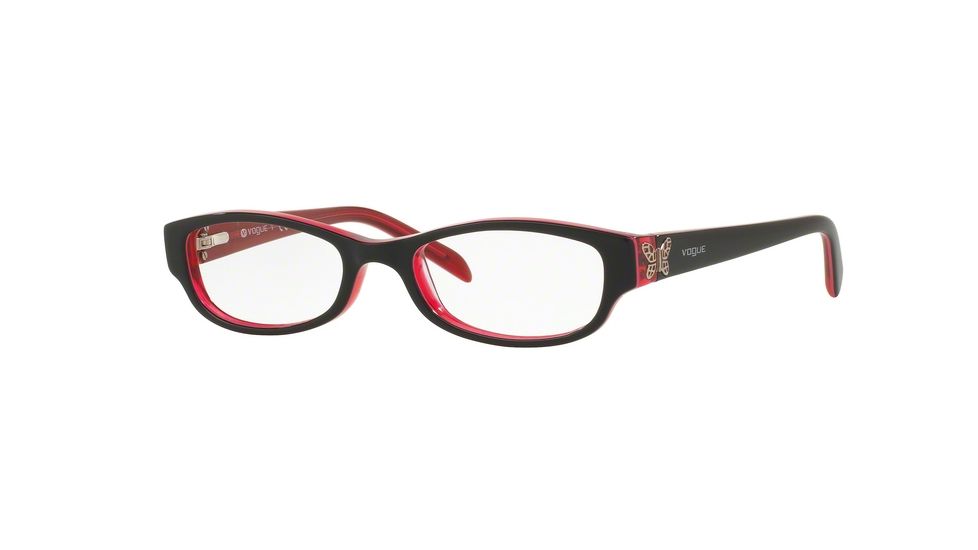 Vogue VO5082 Eyeglass Frames 2433-45 - Top Black/pink Frame