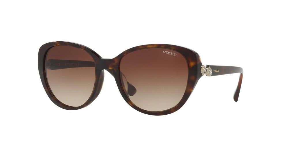 Vogue VO5092BF Single Vision Prescription Sunglasses VO5092BF-W65613-55 - Lens Diameter 55 mm, Frame Color Dark Havana