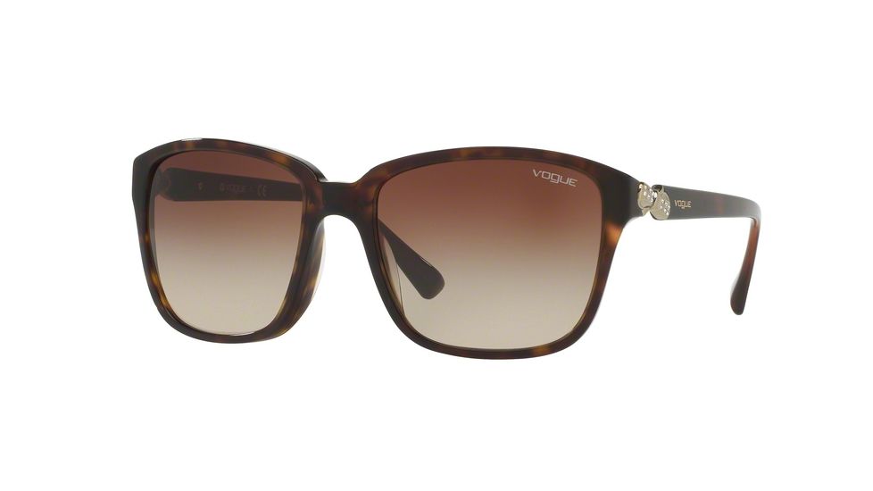Vogue VO5093BF Single Vision Prescription Sunglasses VO5093BF-W65613-56 - Lens Diameter 56 mm, Frame Color Dark Havana
