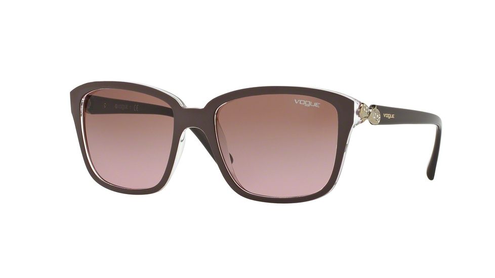 Vogue VO5093SB Single Vision Prescription Sunglasses VO5093SB-246514-54 - Lens Diameter 54 mm, Frame Color Top Dark Violet/serigraphy