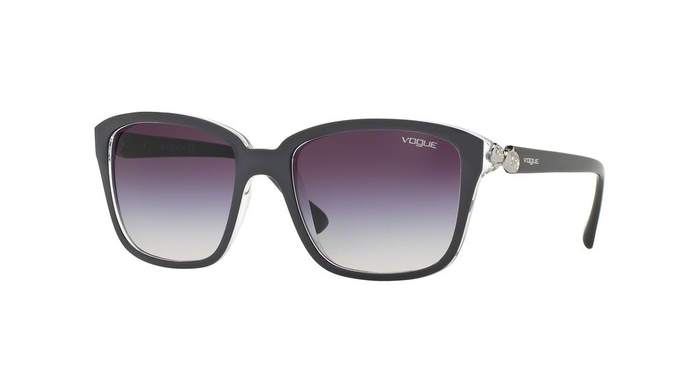 Vogue VO5093SB Single Vision Prescription Sunglasses VO5093SB-246736-54 - Lens Diameter 54 mm, Frame Color Top Opal Grey/serigraphy