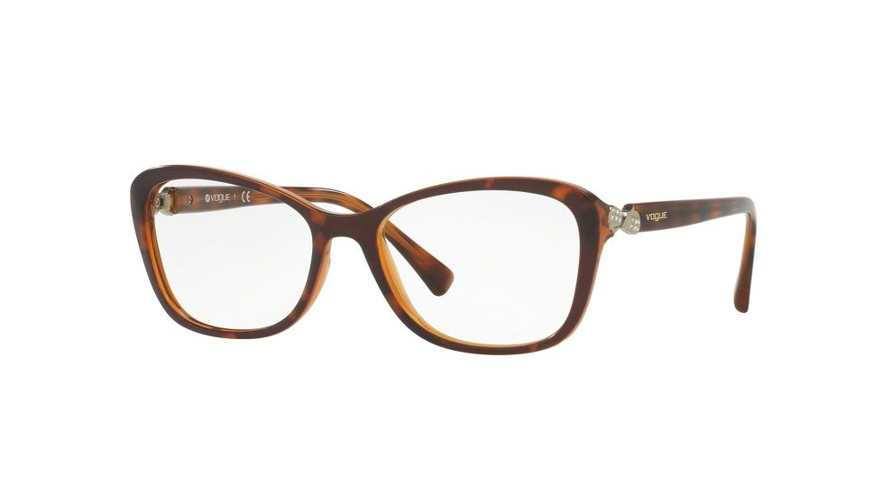 Vogue VO5095B Eyeglass Frames 2386-52 - Top Dark Havana/brown Frame