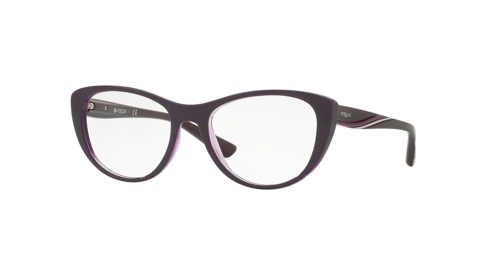 Vogue VO5102 Progressive Prescription Eyeglasses 2409-51 - Top Violet/violet Transp Frame