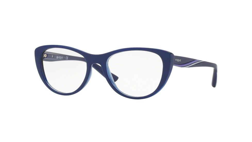 Vogue VO5102 Progressive Prescription Eyeglasses 2471-51 - Top Blue/blue Transp Frame