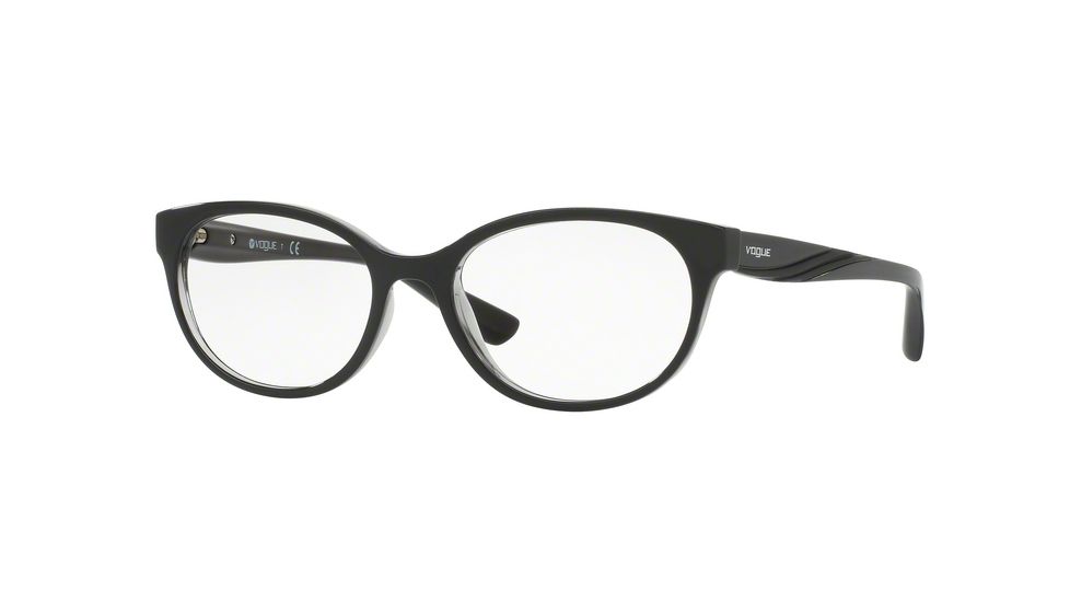 Vogue VO5103F Eyeglass Frames 2385-53 - Top Black/transparent Grey Frame