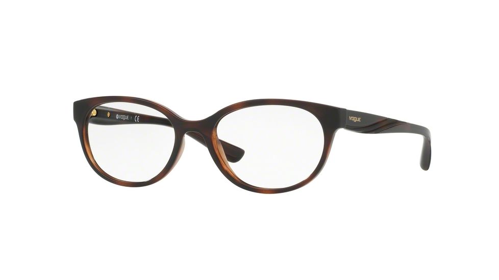 Vogue VO5103F Eyeglass Frames 2386-53 - Top Dark Havana/transp Brown Frame