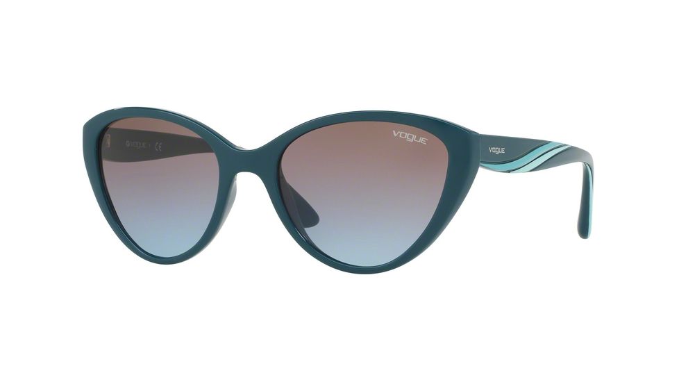 Vogue VO5105S Single Vision Prescription Sunglasses VO5105S-246348-55 - Lens Diameter 55 mm, Frame Color Petroleum Green