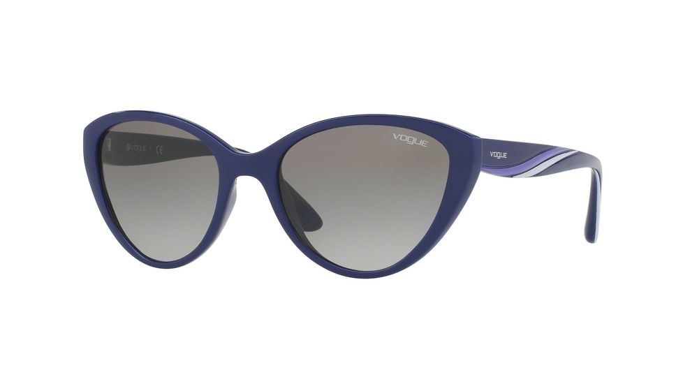 Vogue VO5105S Single Vision Prescription Sunglasses VO5105S-246411-55 - Lens Diameter 55 mm, Frame Color Blue