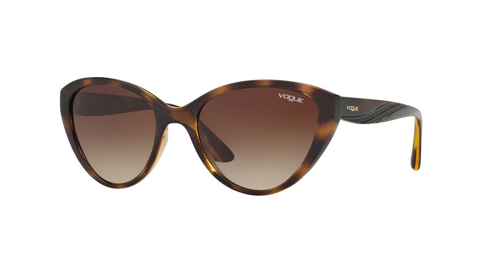 Vogue VO5105S Single Vision Prescription Sunglasses VO5105S-W65613-55 - Lens Diameter 55 mm, Frame Color Havana
