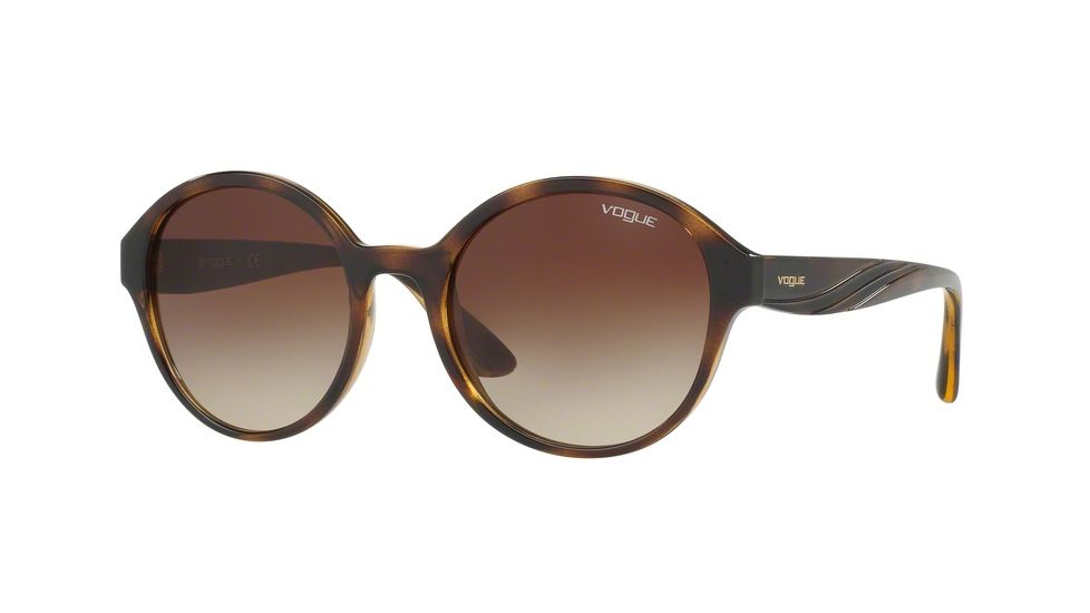 Vogue VO5106S Single Vision Prescription Sunglasses VO5106S-W65613-54 - Lens Diameter 54 mm, Frame Color Dark Havana