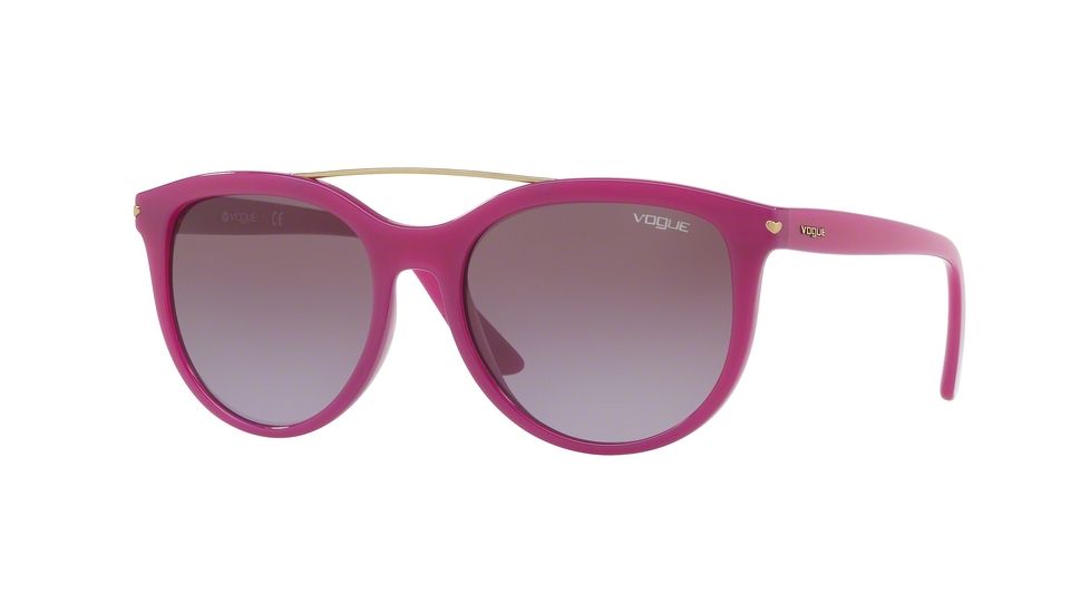 Vogue VO5134S Single Vision Prescription Sunglasses VO5134S-25318H-55 - Lens Diameter 55 mm, Frame Color Opal Violet