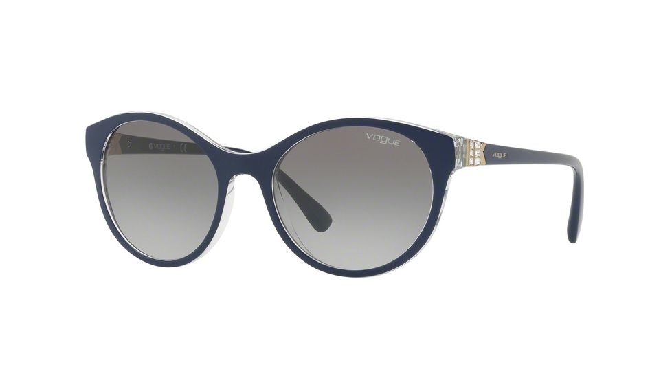Vogue VO5135SB Single Vision Prescription Sunglasses VO5135SB-256311-52 - Lens Diameter 52 mm, Frame Color Top Dark Blue/serigraphy