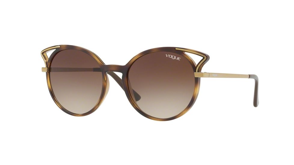 Vogue VO5136S Single Vision Prescription Sunglasses VO5136S-W65613-52 - Lens Diameter 52 mm, Frame Color Dark Havana