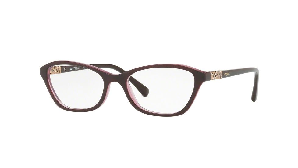 Vogue VO5139B Single Vision Prescription Eyeglasses 1941-52 - Top Brown/pink Frame