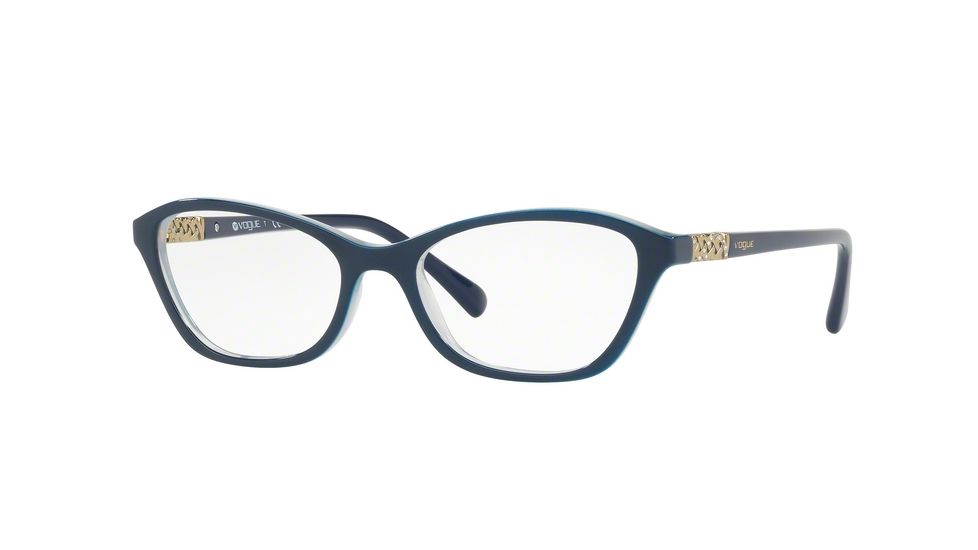 Vogue VO5139B Single Vision Prescription Eyeglasses 2536-52 - Top Blue Grey/opal Blue Frame